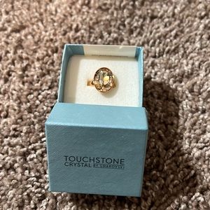 Touchstone Crystal Rose Gold ring